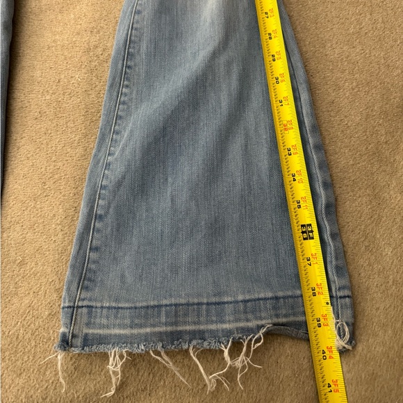 House Of Harlow 1960 High Distressed Denim Flare Jeans Rise Blue Light Wash 27 - Picture 6 of 10